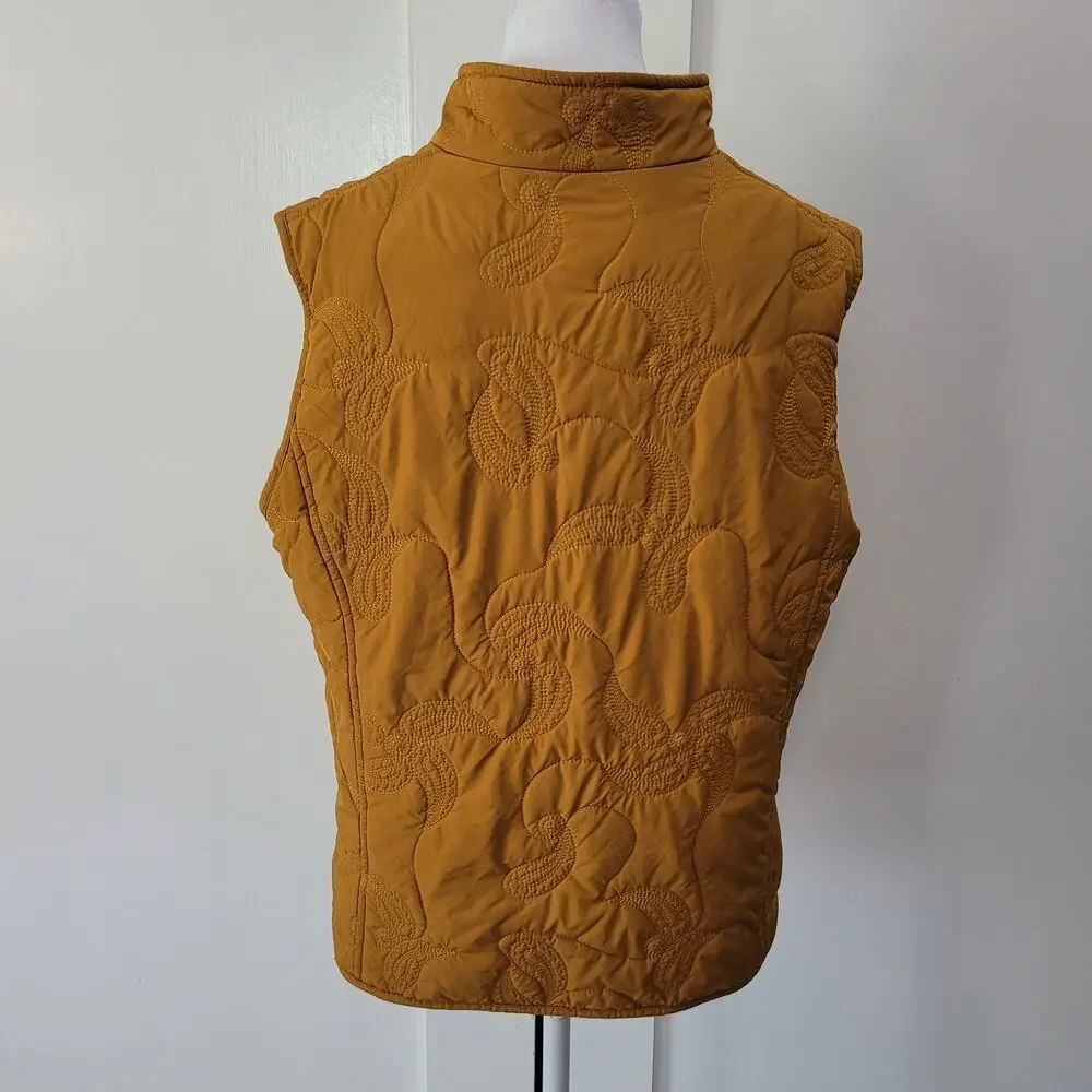 Pendleton Size L Golden‎ Yellow Quilted Zip Vest Fall Lightweight Casual Outdoor
